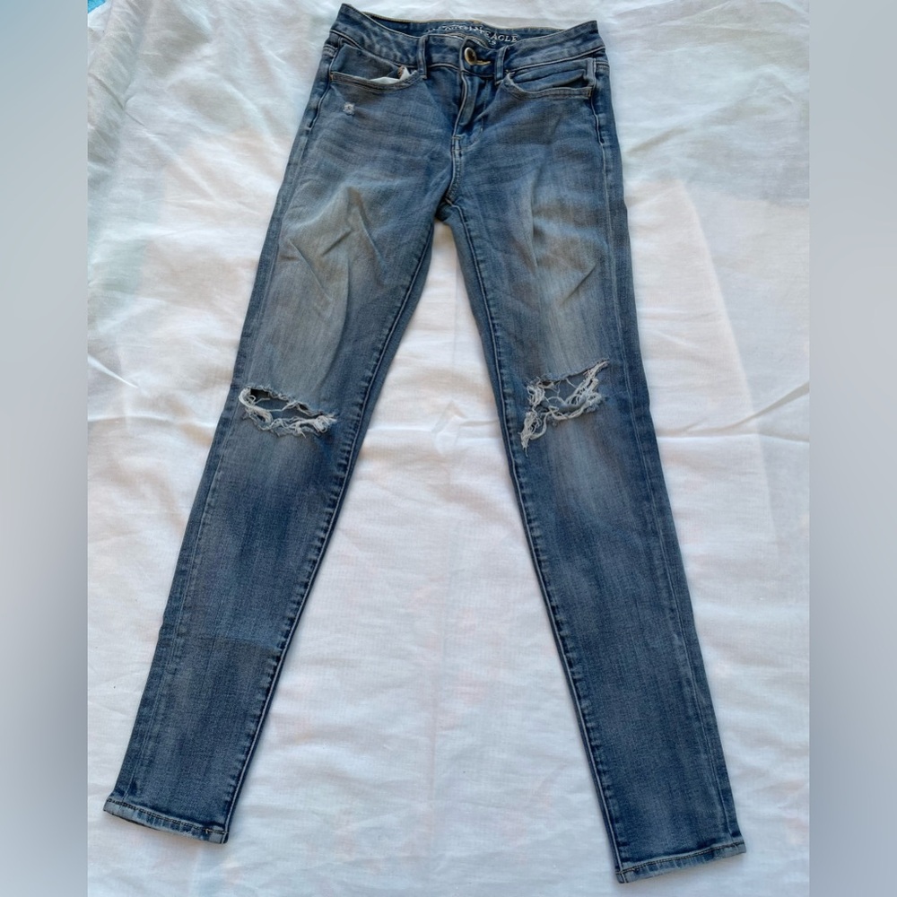 Distressed Blue Women's Jeans